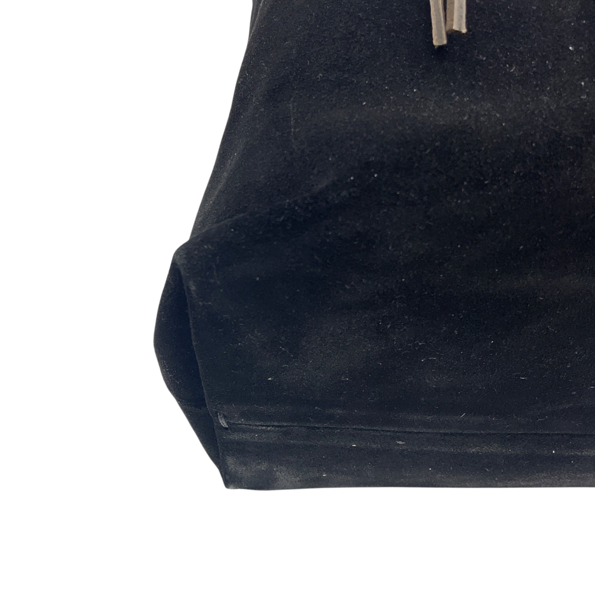 Henry Beguelin Black / Olive Isa Pocket Suede Tote Handbag