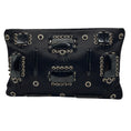 Load image into Gallery viewer, Prada Black Raso Ricamo Embellished Satin Pochette / Clutch
