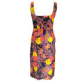 Load image into Gallery viewer, ERDEM Navy Blue / Red Multi Floral Printed Sleeveless Cotton Dress
