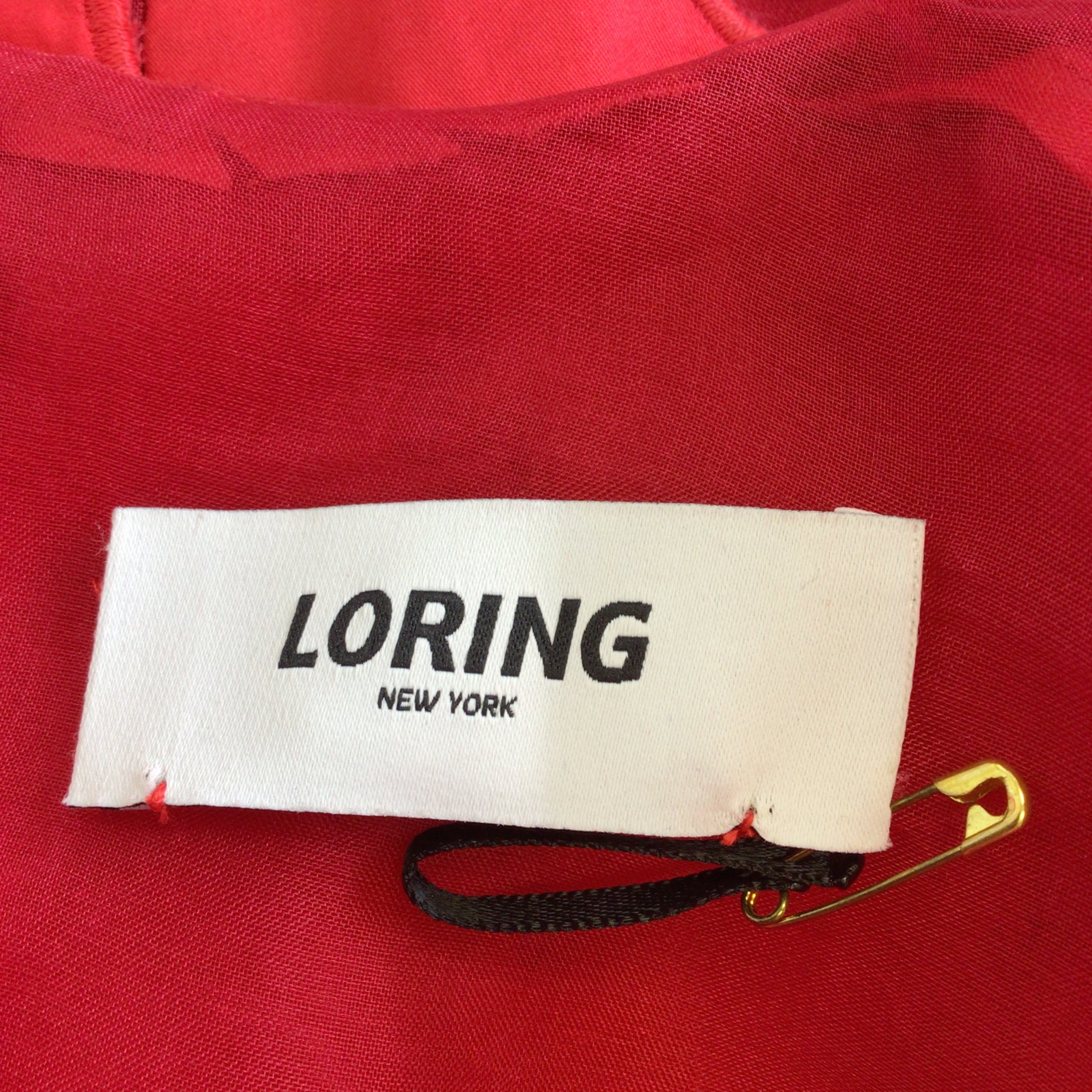 Loring Red Cut-Out Detail Sleeveless Cotton Dress