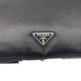 Load image into Gallery viewer, Prada Black Raso Ricamo Embellished Satin Pochette / Clutch
