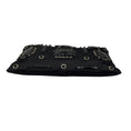 Load image into Gallery viewer, Prada Black Raso Ricamo Embellished Satin Pochette / Clutch
