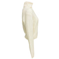 Load image into Gallery viewer, Prada Ivory Long Sleeved Ribbed Knit Re-Cashmere Turtleneck Sweater
