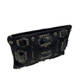 Load image into Gallery viewer, Prada Black Raso Ricamo Embellished Satin Pochette / Clutch
