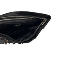 Load image into Gallery viewer, Prada Black Raso Ricamo Embellished Satin Pochette / Clutch
