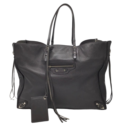 Balenciaga Dark Grey Papier A4 Leather Satchel Handbag
