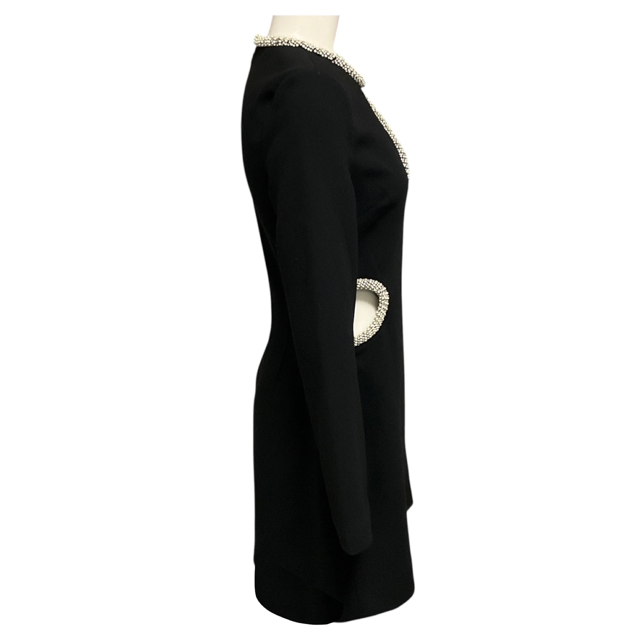 Jonathan Simkhai Black Katharine Diamante Cutout Mini Dress