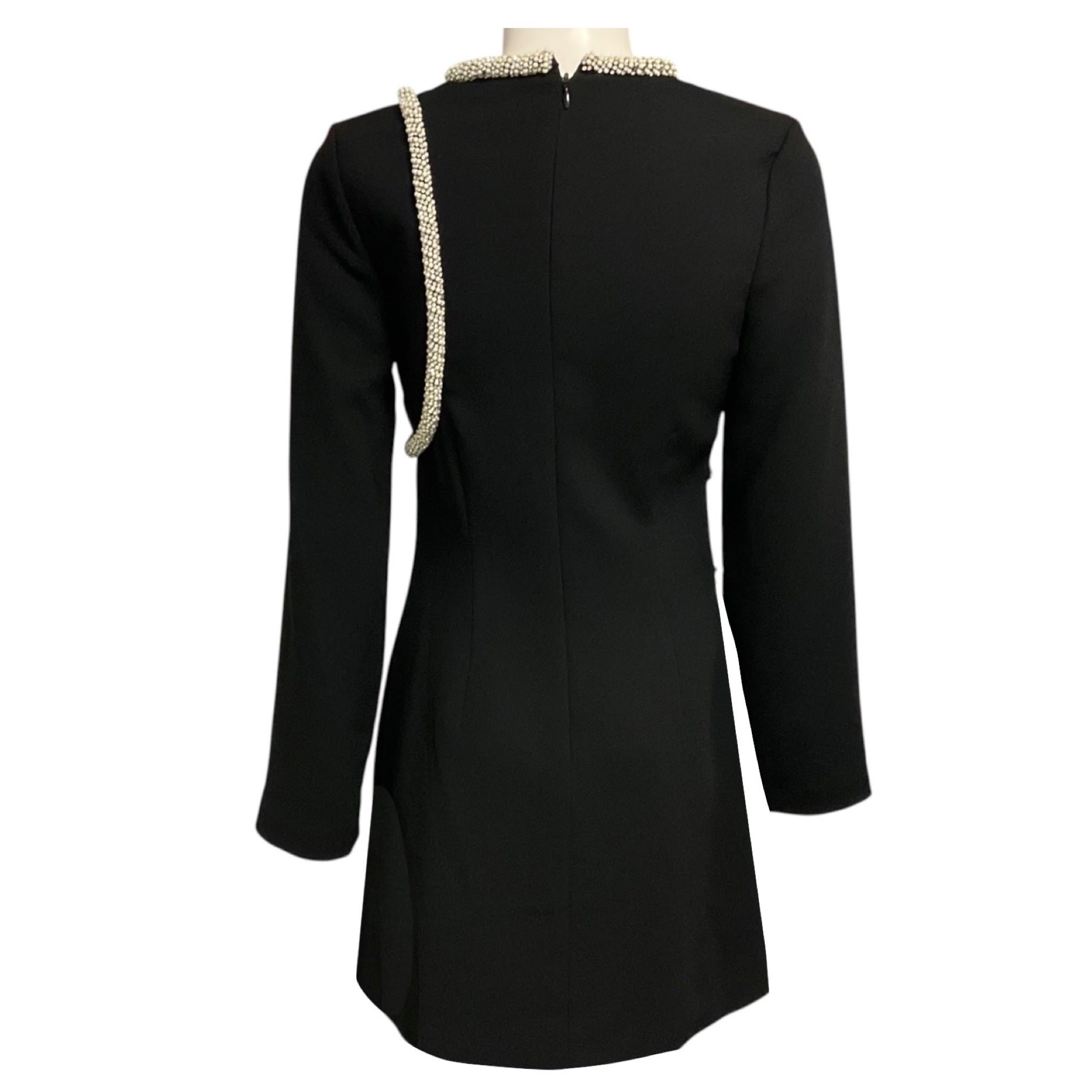 Jonathan Simkhai Black Katharine Diamante Cutout Mini Dress
