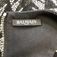 Load image into Gallery viewer, Balmain Black / Silver Crystal Embellished Zip Back Halter Mini Dress
