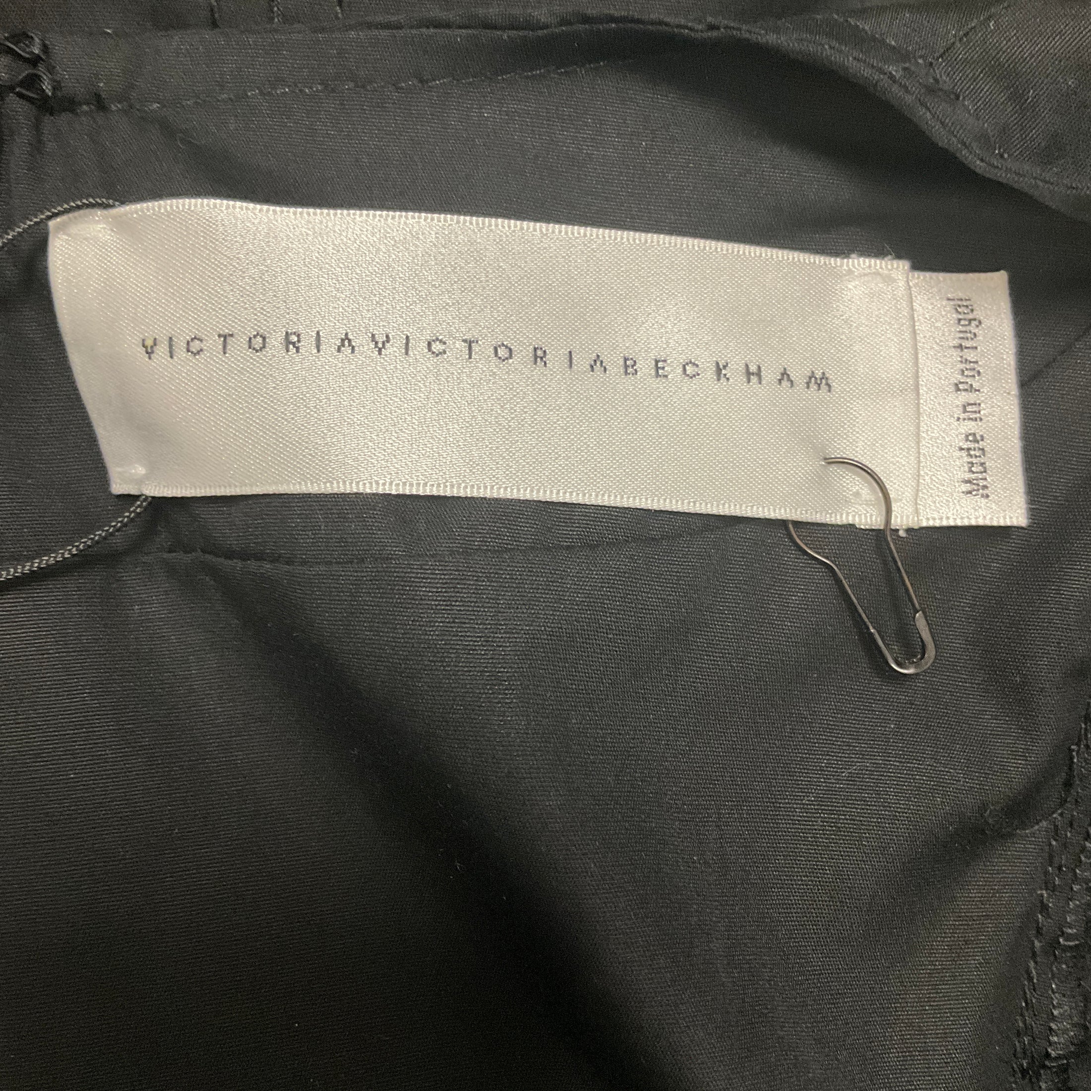 Victoria by Victoria Beckham Black Cotton Shirting Dress