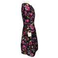 Load image into Gallery viewer, Oscar de la Renta Navy Blue Multi Floral Jacquard Flared Cocktail Dress
