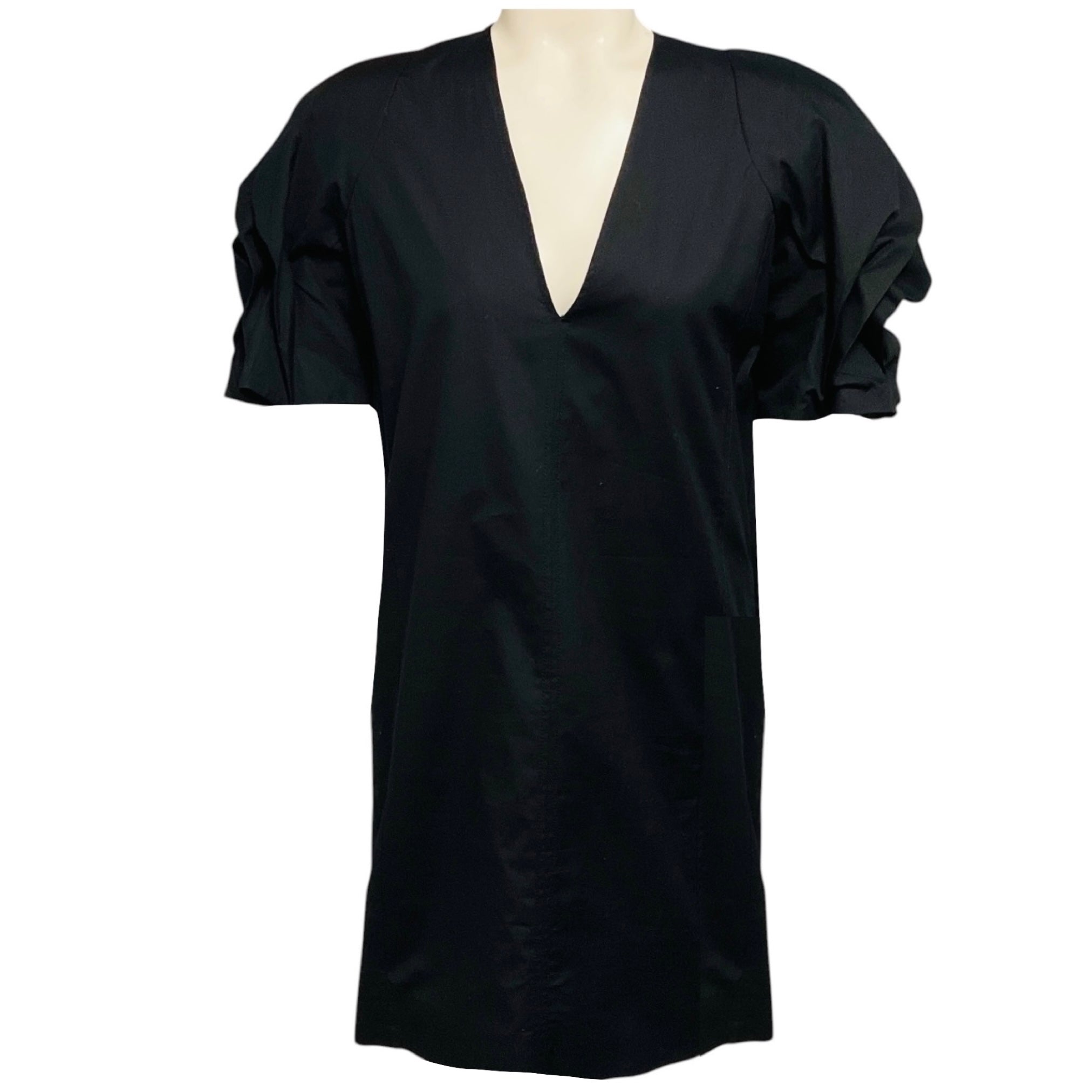 Victoria by Victoria Beckham Black Cotton Shirting Dress