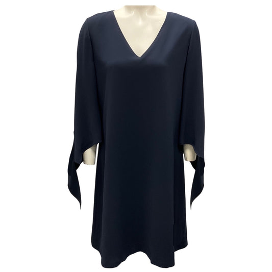 Lafayette 148 New York Ink Flutter Sleeve Crepe Dress