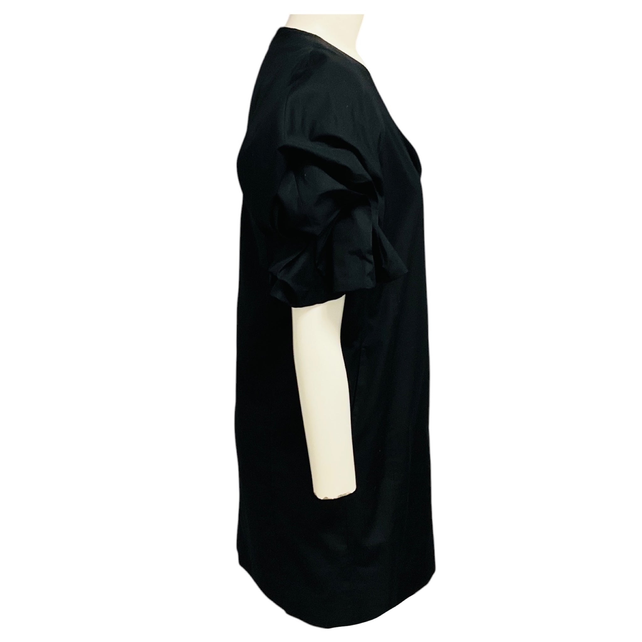 Victoria by Victoria Beckham Black Cotton Shirting Dress