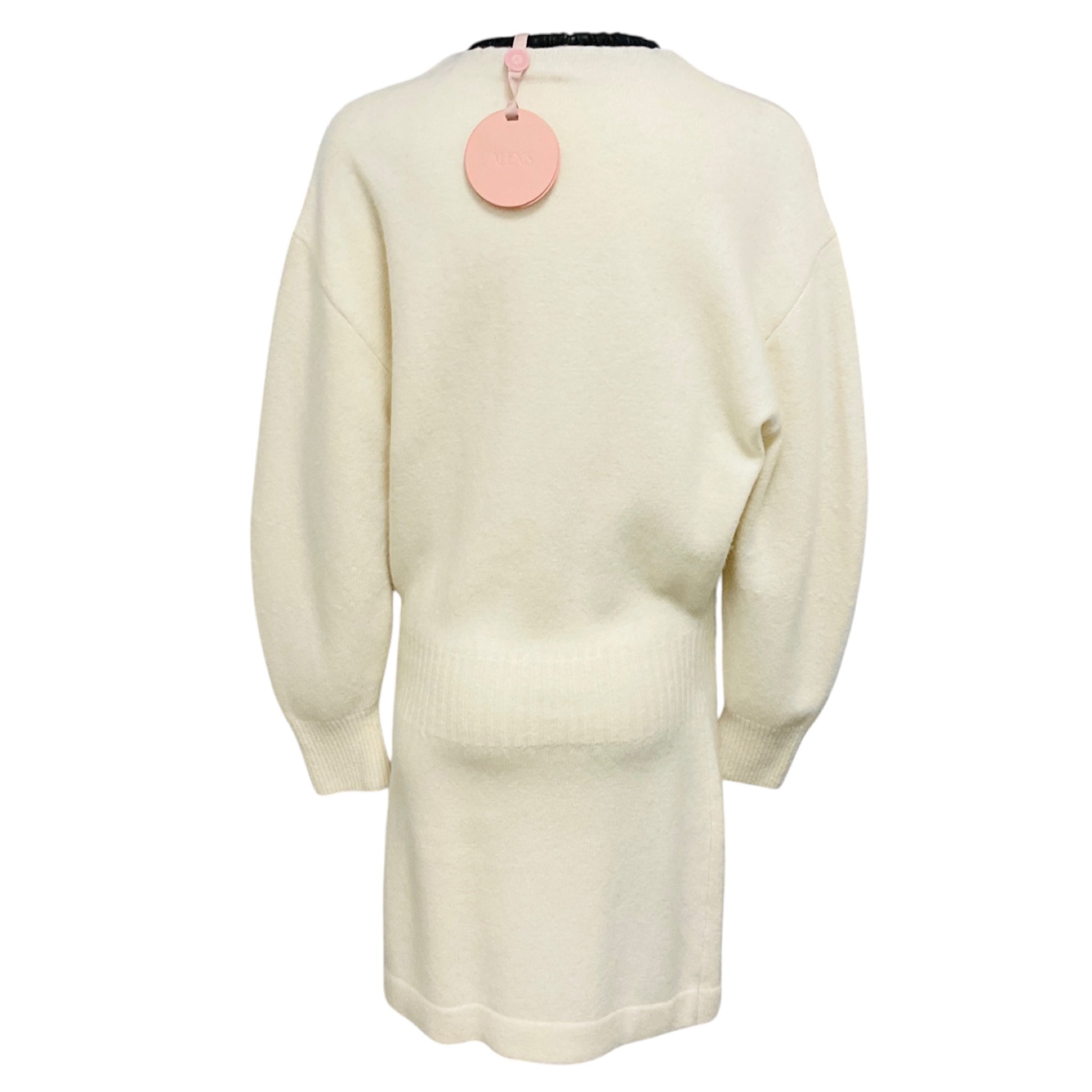 Alexis Cream Colby Fitted Wool Knit Mini Dress