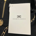 Load image into Gallery viewer, Elisabetta Franchi Black / Gold Chain Detail Viscose Knit Mini Dress
