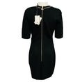Load image into Gallery viewer, Elisabetta Franchi Black / Gold Chain Detail Viscose Knit Mini Dress
