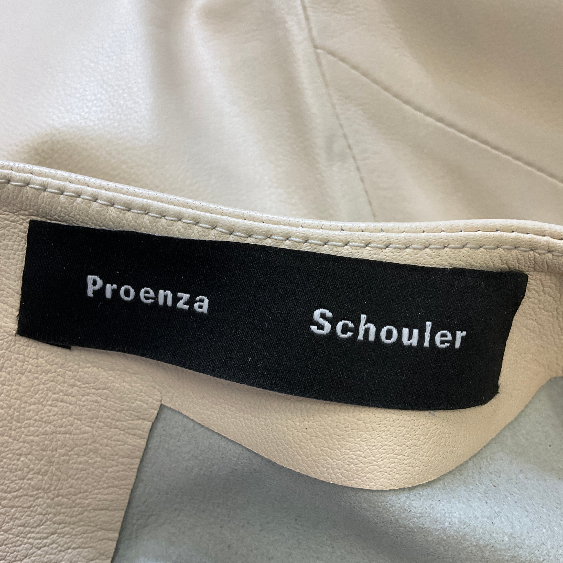 Proenza Schouler Ivory Sleeveless Lambskin Leather Top