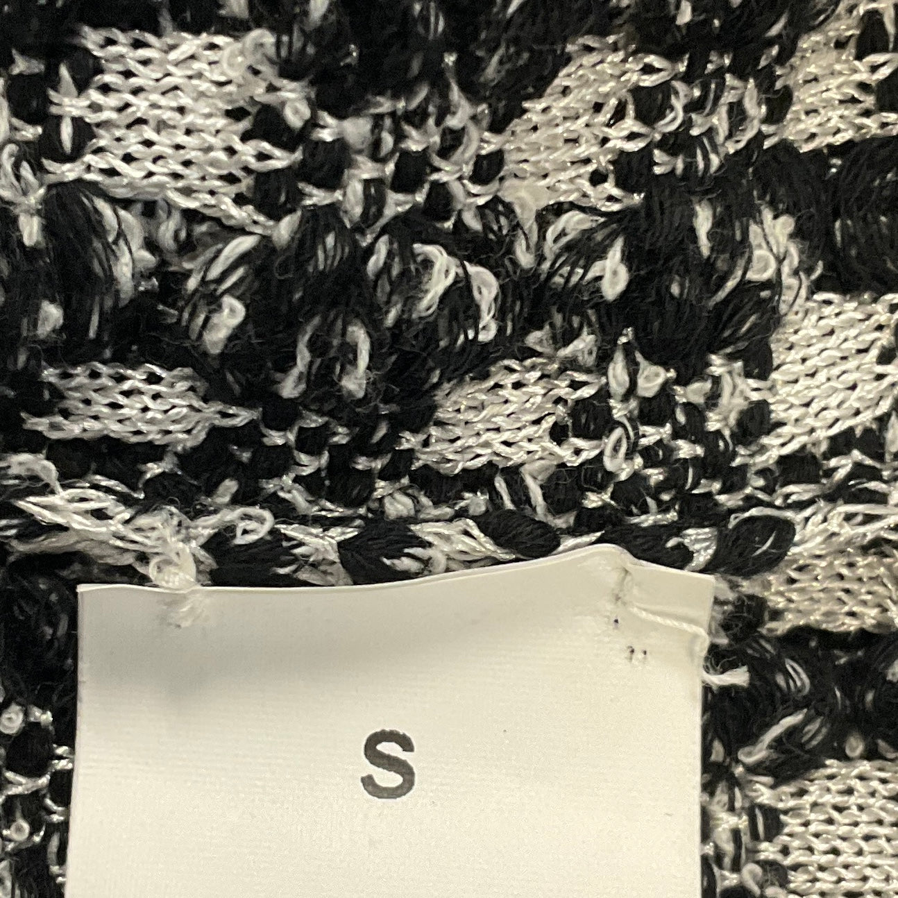 Sonia Rykiel Black / White Embellished Gingham Knit Jacket