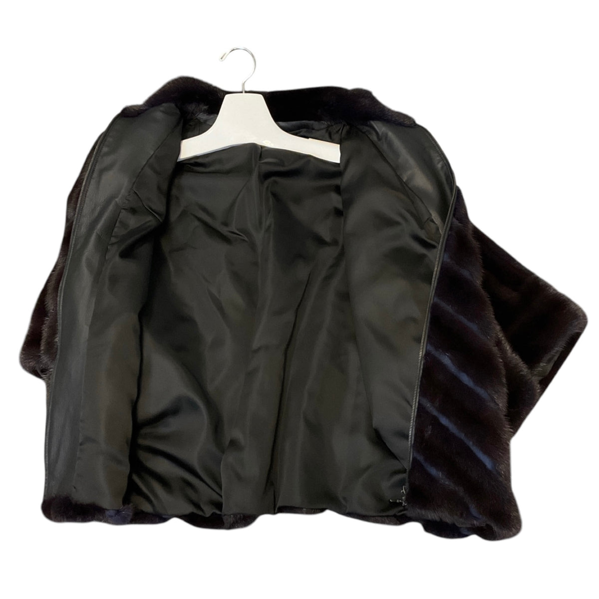 Valentino Furs Dark Purple / Blue Zip Front Mink Fur Jacket
