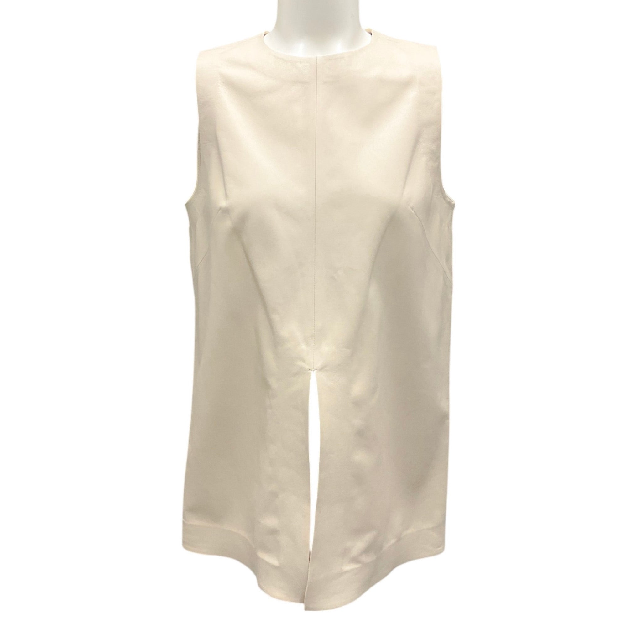 Proenza Schouler Ivory Sleeveless Lambskin Leather Top