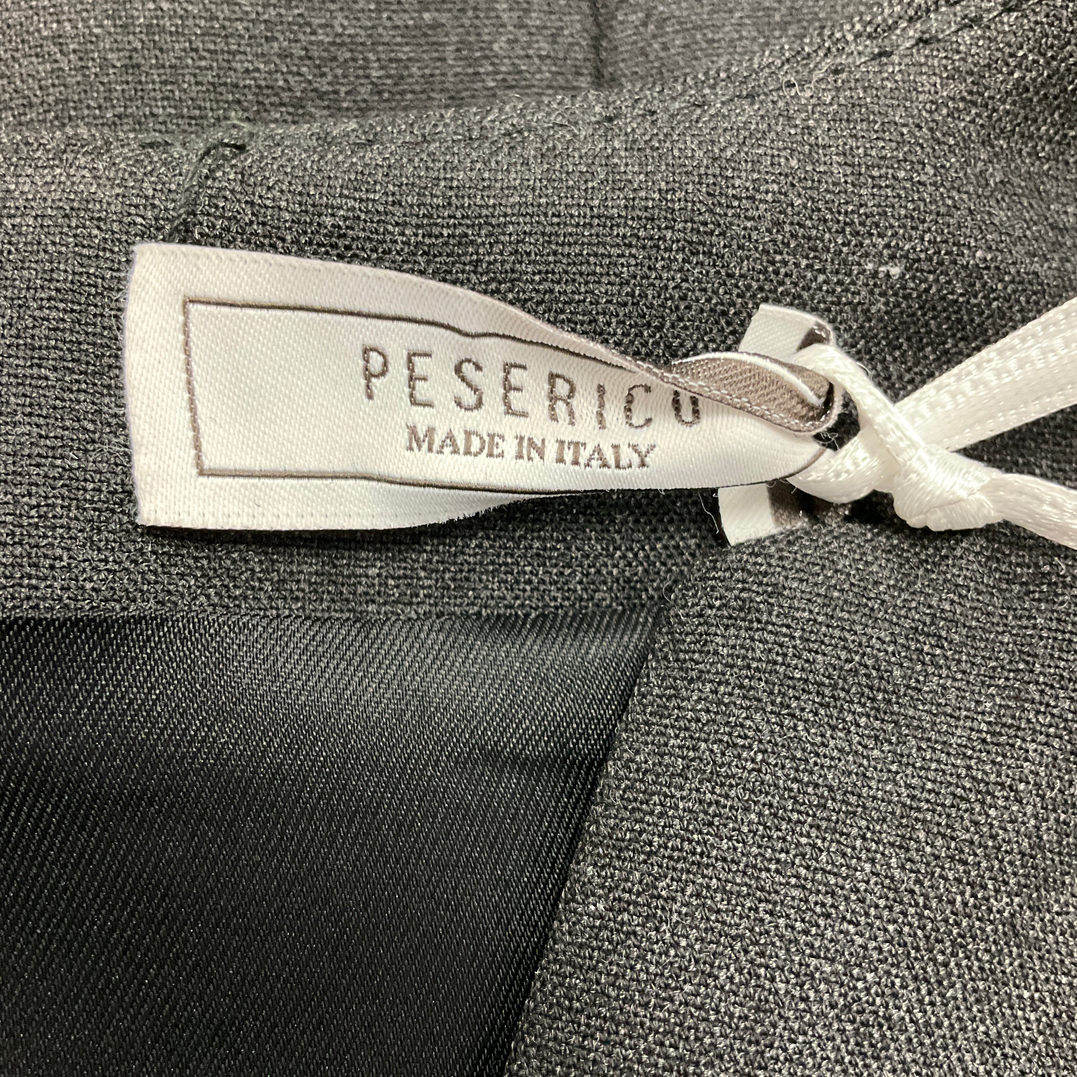 Peserico Dark Sapphire Grey Two Way Stretch Technical Double Fabric Sheath Dress