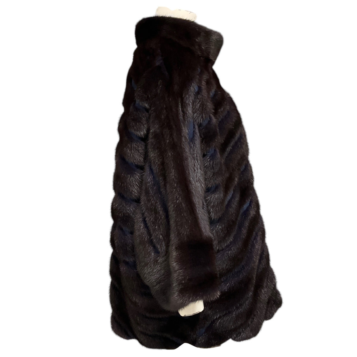 Valentino Furs Dark Purple / Blue Zip Front Mink Fur Jacket