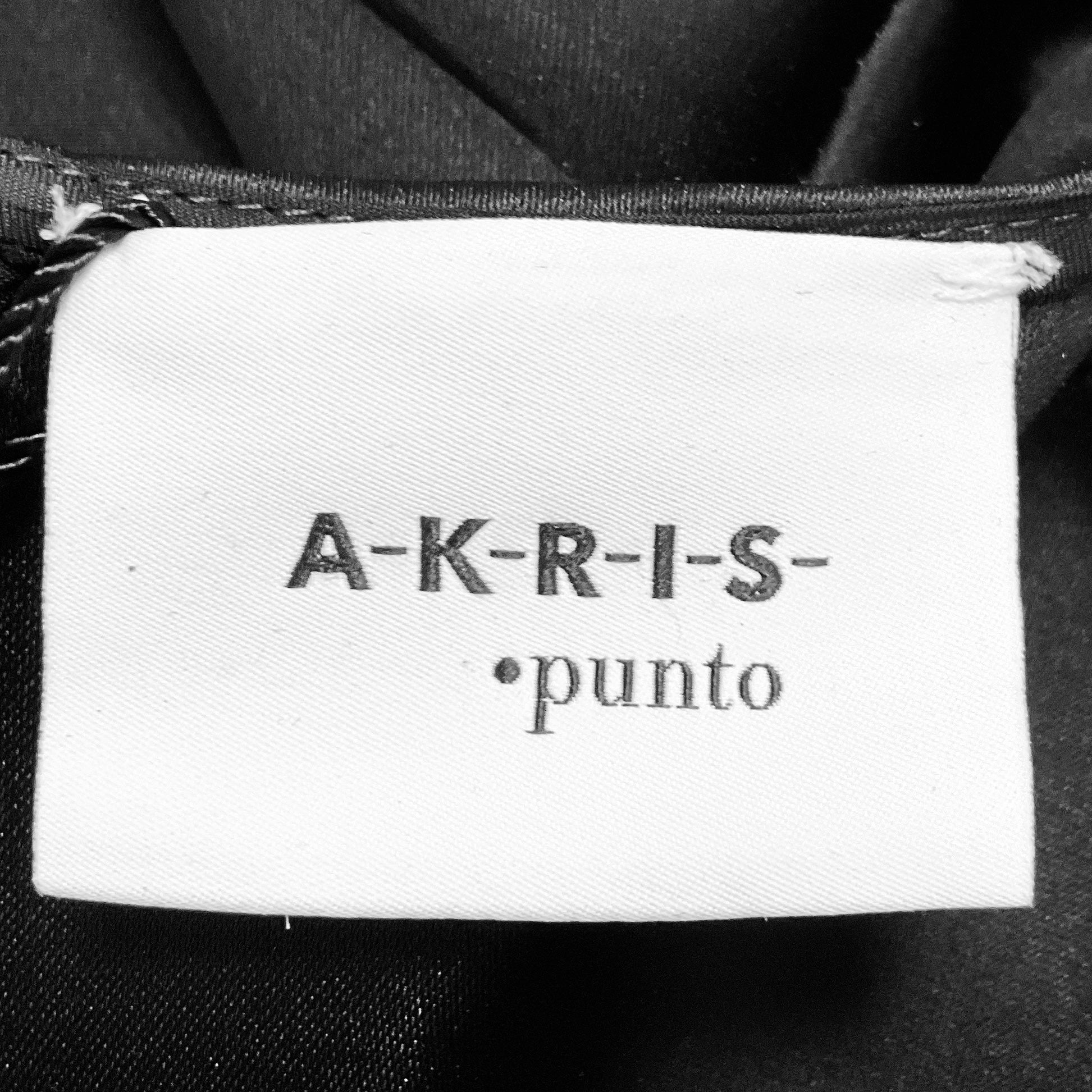 Akris Punto Black Bead Embellished Sleeveless Satin Cocktail Dress