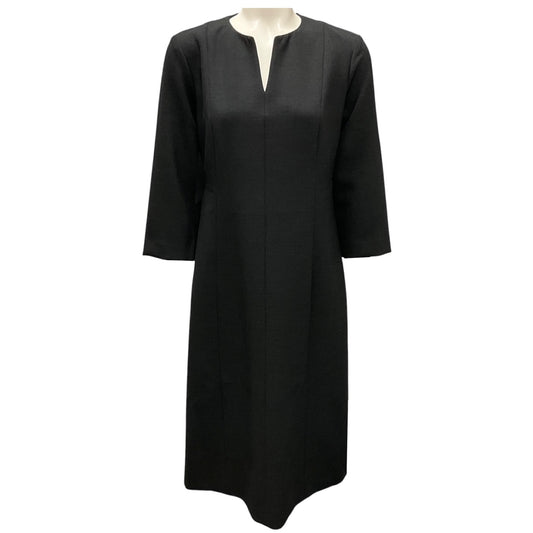 Peserico Dark Sapphire Grey Two Way Stretch Technical Double Fabric Sheath Dress