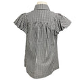 Load image into Gallery viewer, Simone Rocha Black / White Short Sleeved Gingham Check Cotton Top
