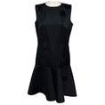 Load image into Gallery viewer, Akris Punto Black Bead Embellished Sleeveless Satin Cocktail Dress
