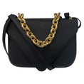 Load image into Gallery viewer, Bottega Veneta Black Grained Leather Shoulder Bag with Gold Chain
