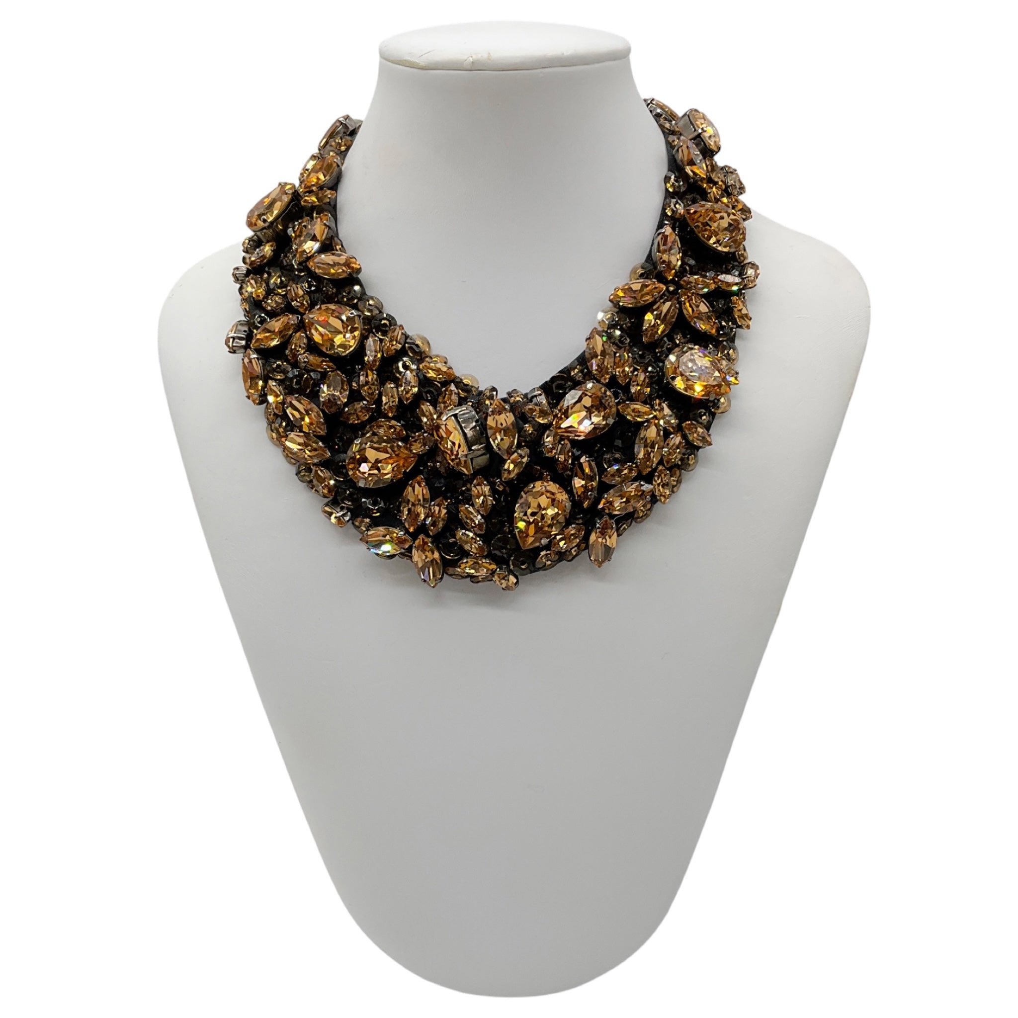 Brunello Cucinelli Amber Stone Choker Necklace