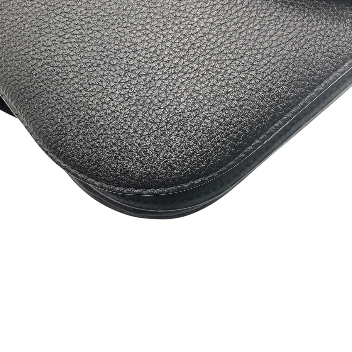 Bottega Veneta Black Grained Leather Shoulder Bag with Gold Chain