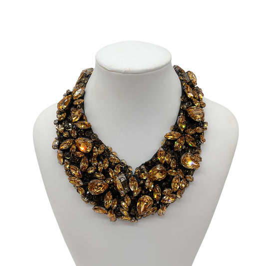 Brunello Cucinelli Amber Stone Choker Necklace
