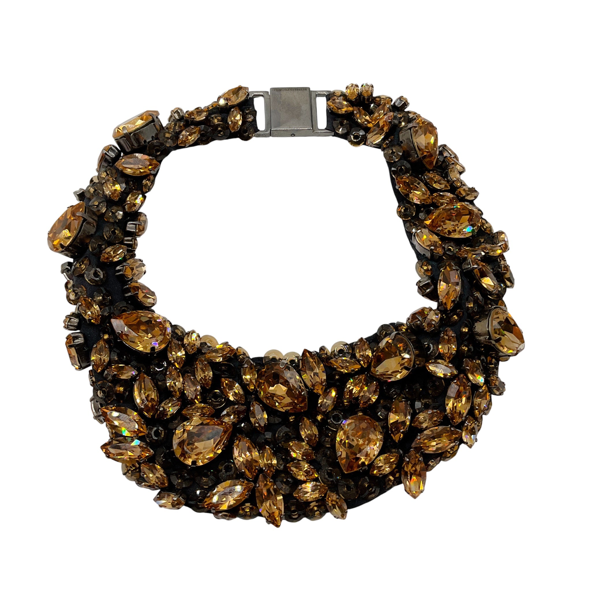 Brunello Cucinelli Amber Stone Choker Necklace