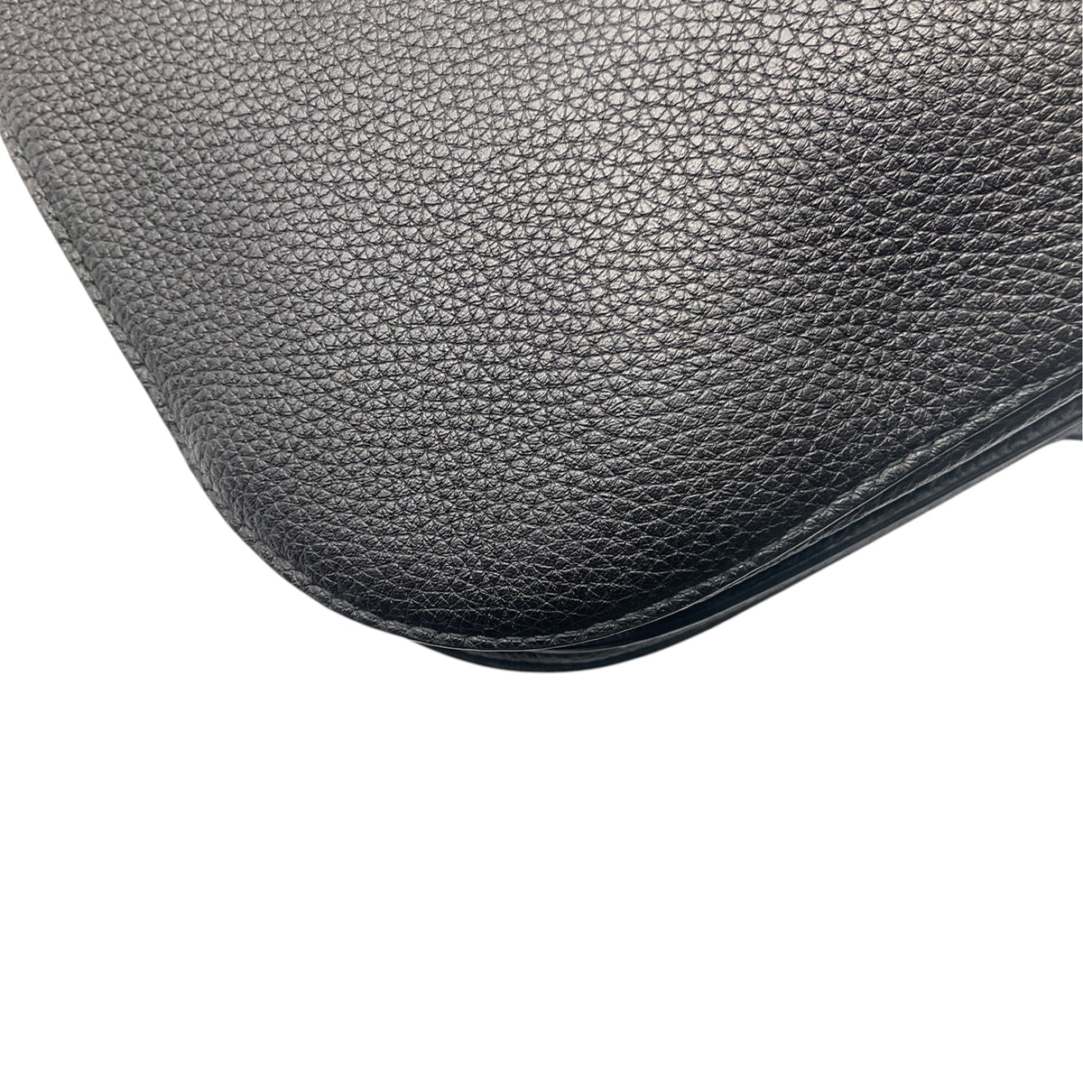 Bottega Veneta Black Grained Leather Shoulder Bag with Gold Chain