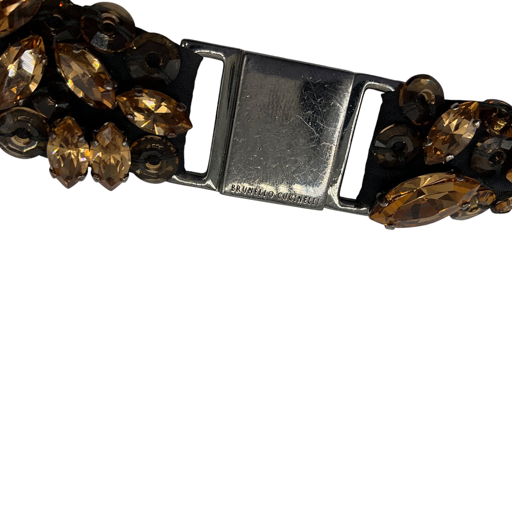 Brunello Cucinelli Amber Stone Choker Necklace