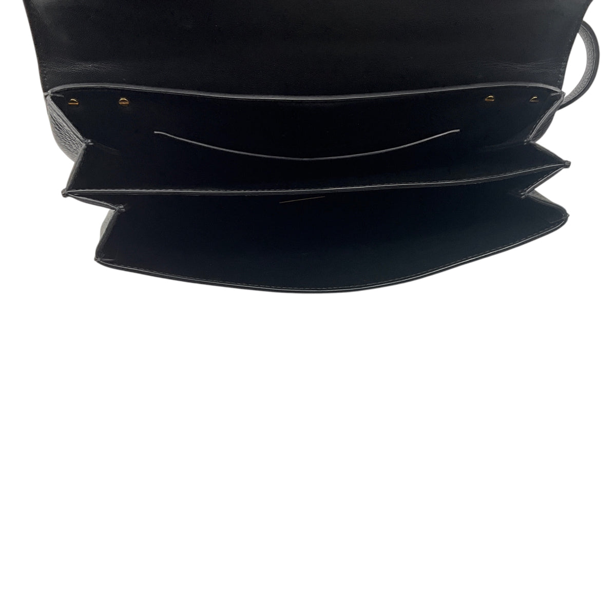 Bottega Veneta Black Grained Leather Shoulder Bag with Gold Chain