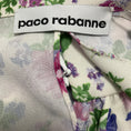 Load image into Gallery viewer, Paco Rabanne White / Pink / Purple Multi Floral Printed Midi Dress with Chainmail Detail
