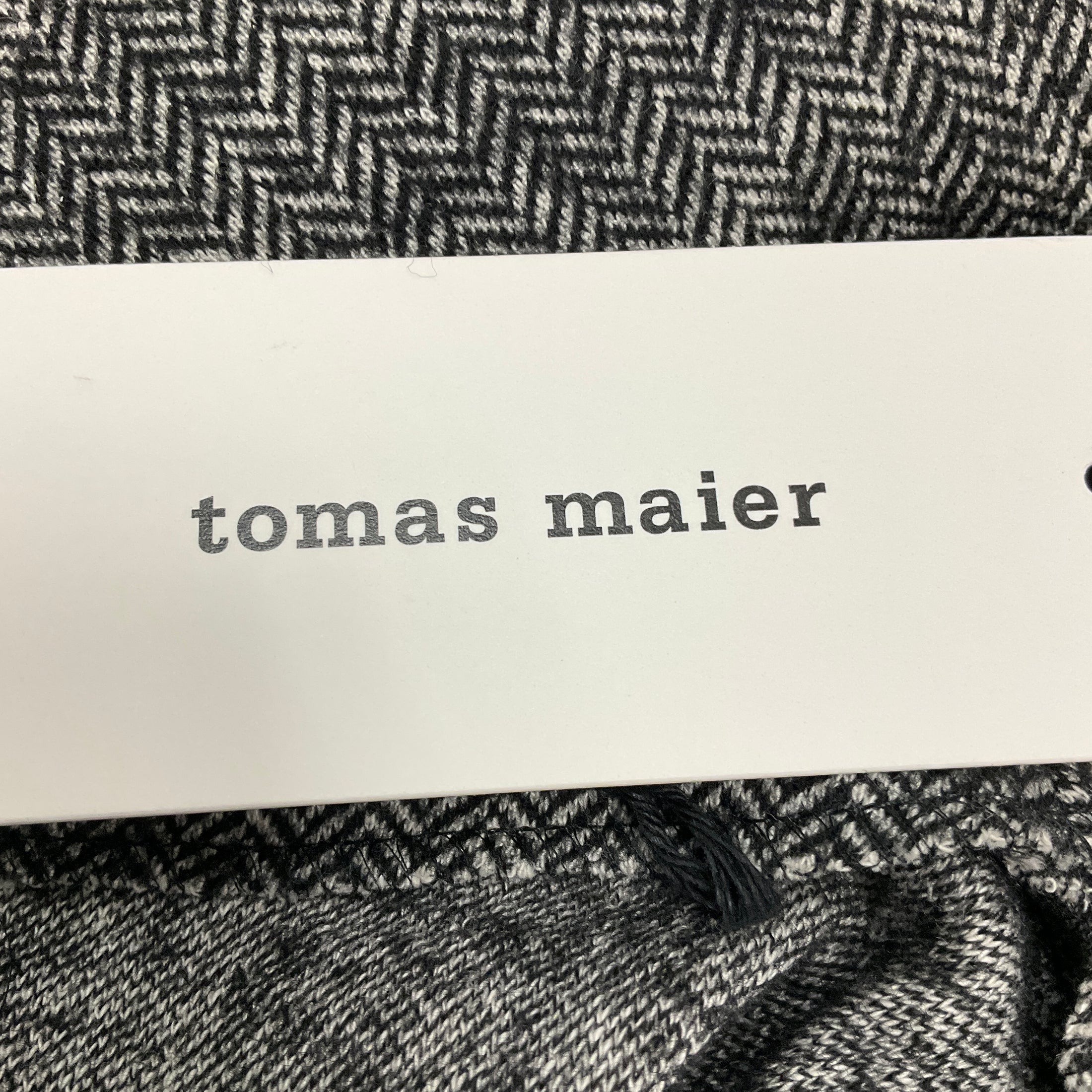 Tomas Maier Black / White Short Sleeved Tweed Dress