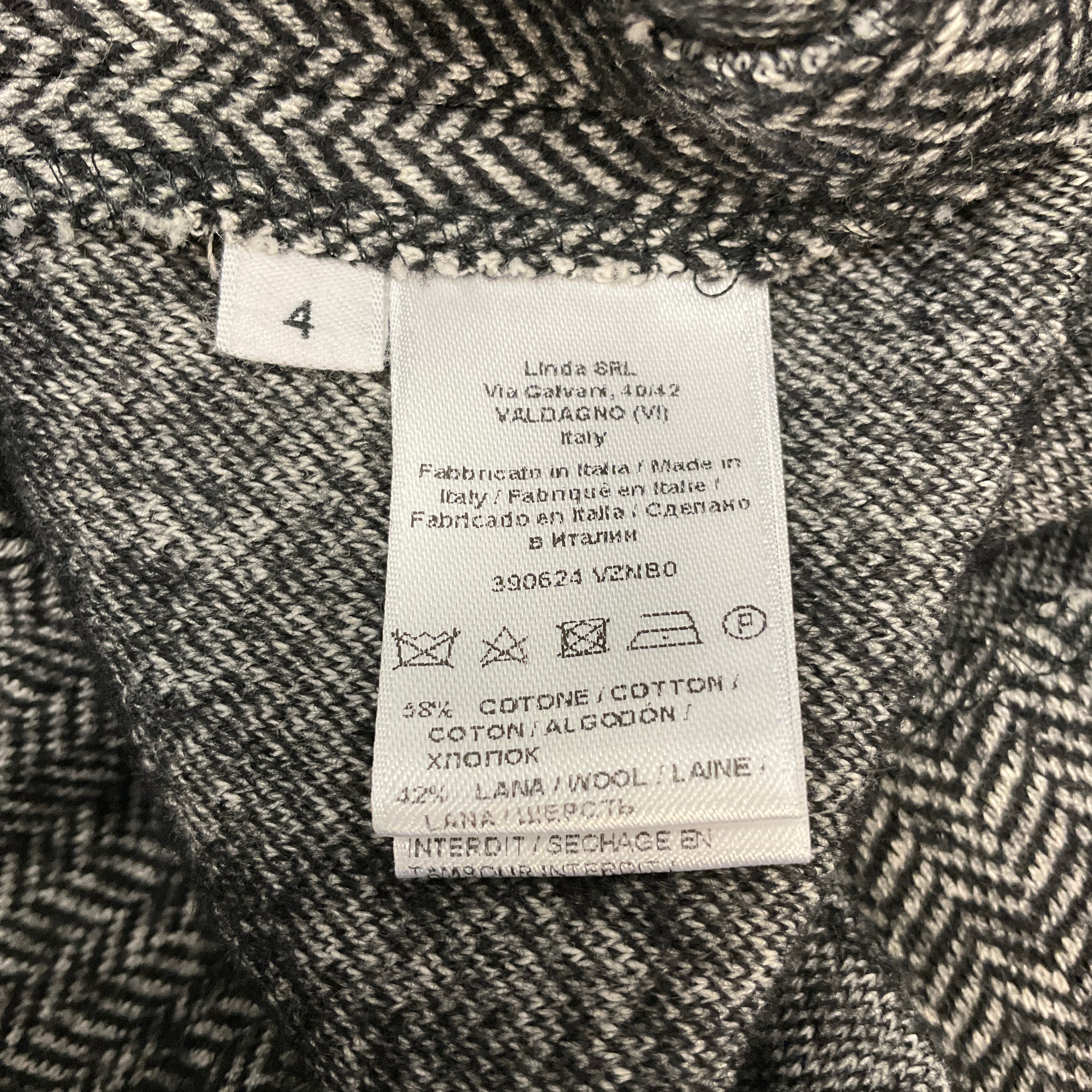 Tomas Maier Black / White Short Sleeved Tweed Dress