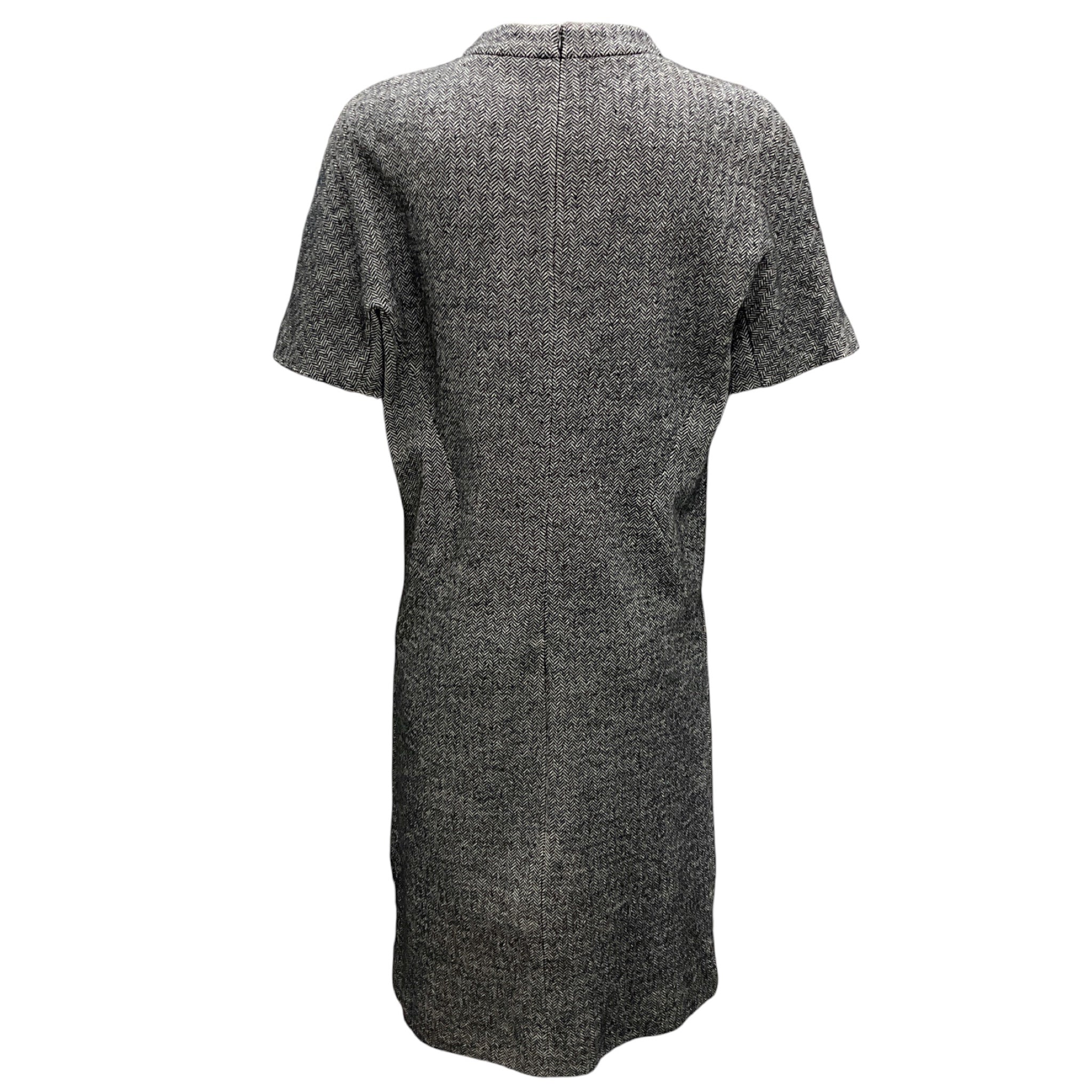 Tomas Maier Black / White Short Sleeved Tweed Dress