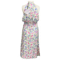 Load image into Gallery viewer, Paco Rabanne White / Pink / Purple Multi Floral Printed Midi Dress with Chainmail Detail
