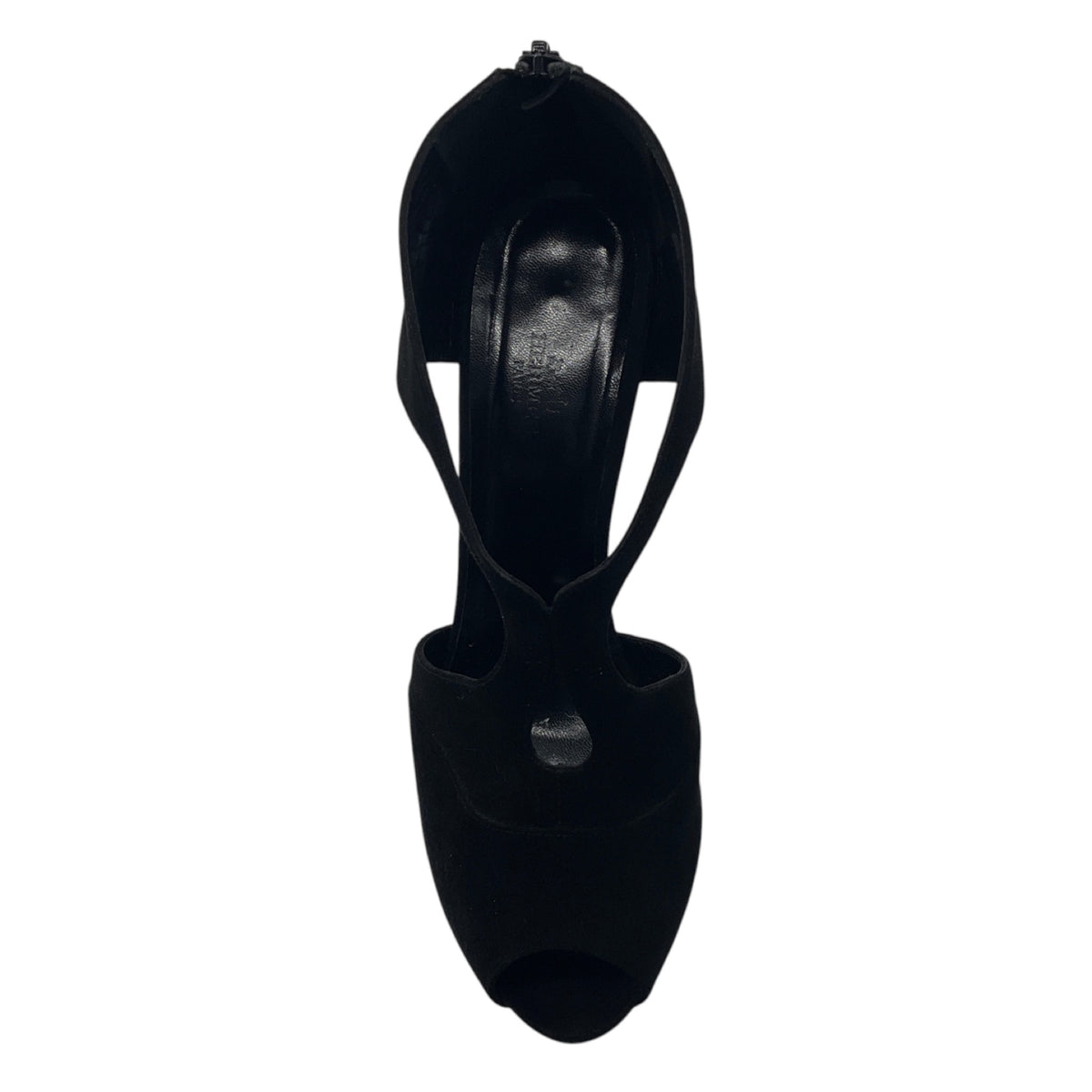 Hermes Black Suede Caged Open Toe Ankle Booties