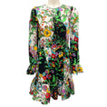 Load image into Gallery viewer, La DoubleJ Black / White Multi Floral Printed Ruffled Silk Dress
