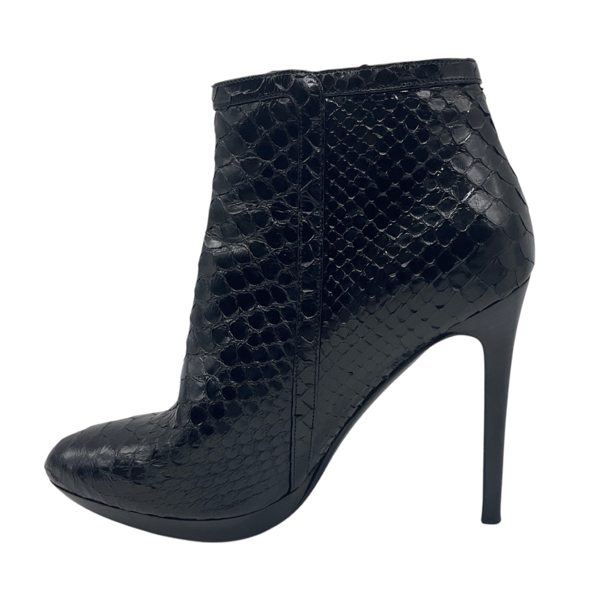Tom Ford Black Python Skin Leather Ankle Boots