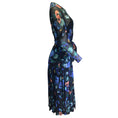 Load image into Gallery viewer, Ginger & Smart Black Multi Floral Printed Long Sleeved Crepe Midi Dress
