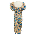 Load image into Gallery viewer, Rhode Beige Moisaic Bloom Tessa Floral Printed Puff Sleeve Cotton Midi Dress
