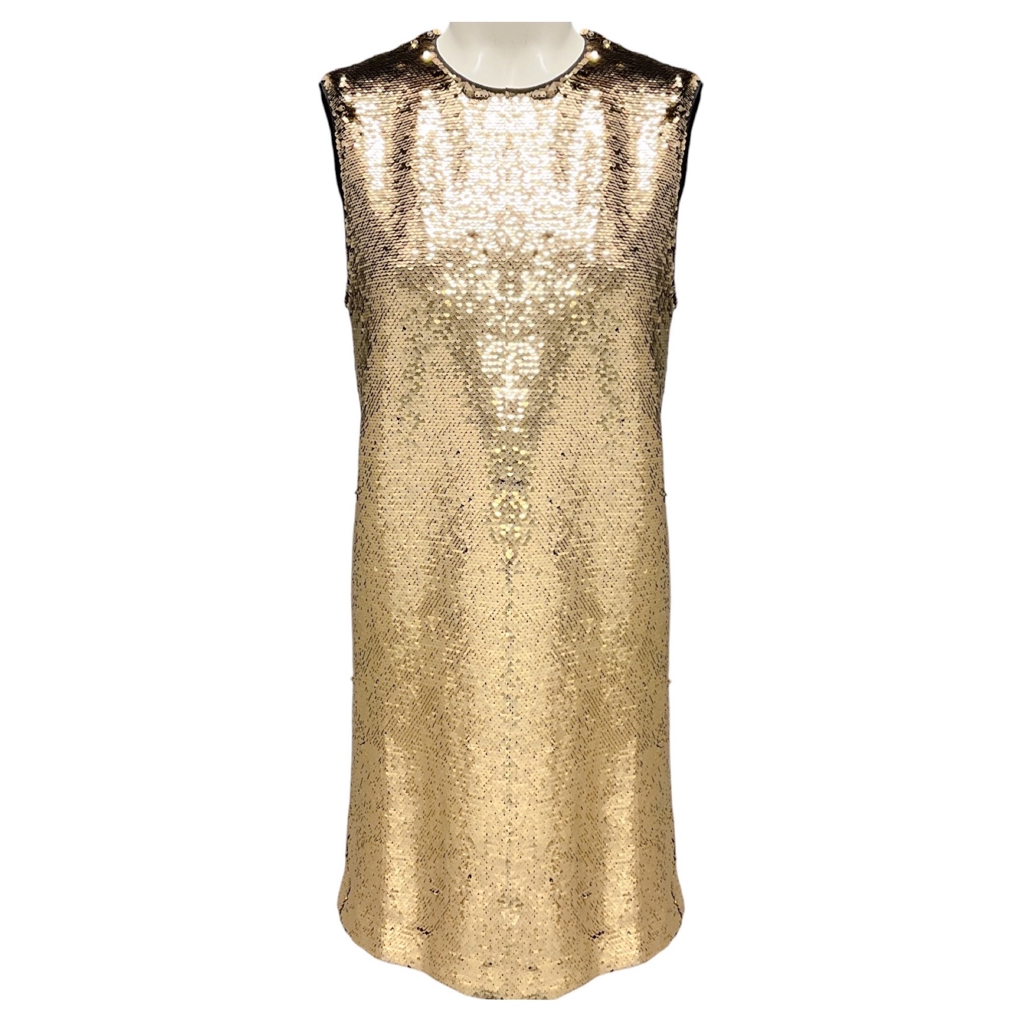 Maje Gold Ror Sequined Shift Dress